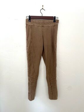 Sandwich_ XS Tan Slim Jogger Pants Moto Leggings Slim-Fit Neutral